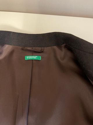 Tailleur donna marrone Benetton taglia 44 lana 65%