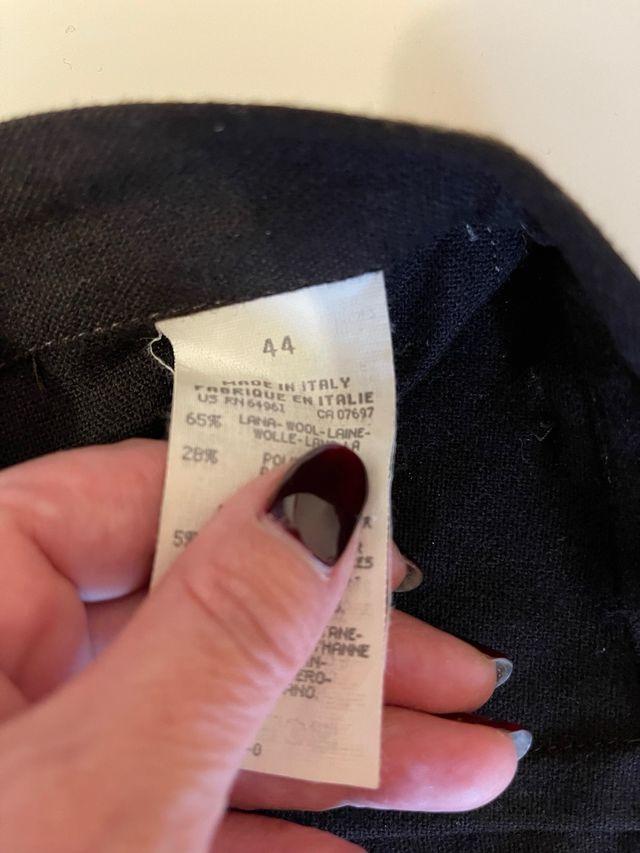 Tailleur donna marrone Benetton taglia 44 lana 65%