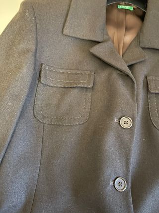 Tailleur donna marrone Benetton taglia 44 lana 65%