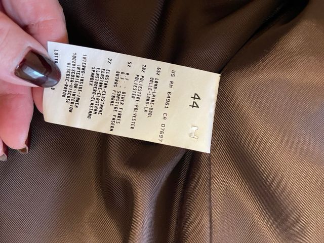 Tailleur donna marrone Benetton taglia 44 lana 65%