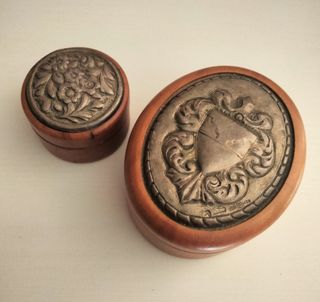 scatole portagioie in legno e argento