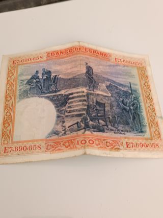 Billete antiguo de 100 pesetas
