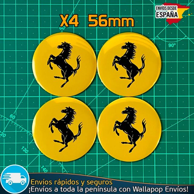 X4 Emblemas Ferrari 56mm Pegatinas Tapacubos