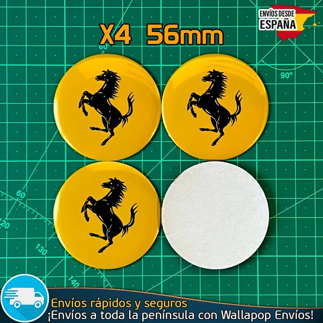 X4 Emblemas Ferrari 56mm Pegatinas Tapacubos