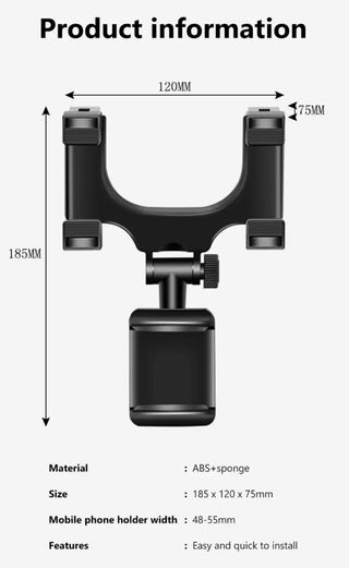 soporte para teléfono del coche espejo