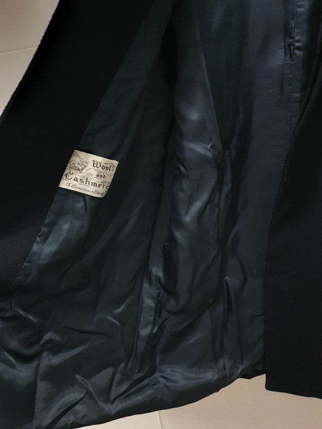 Cappotto Uomo Cashmere Lana Blu XL Cannarile