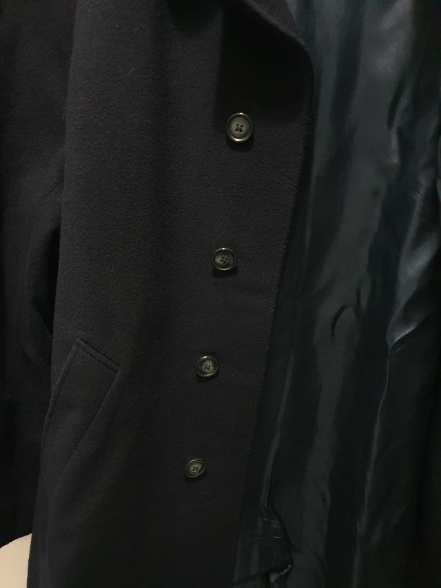 Cappotto Uomo Cashmere Lana Blu XL Cannarile