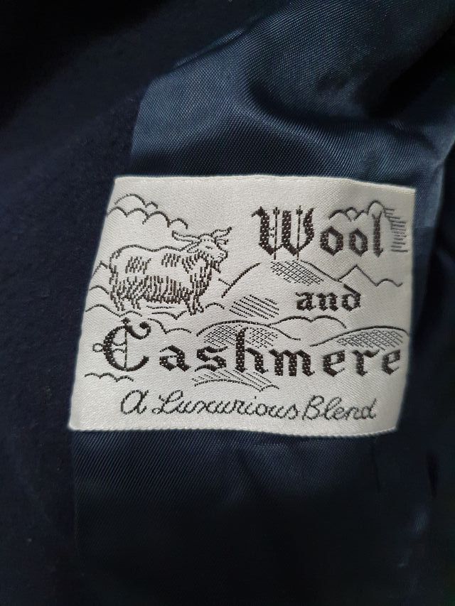 Cappotto Uomo Cashmere Lana Blu XL Cannarile