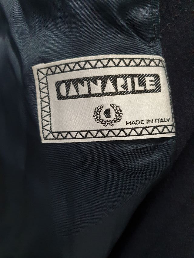 Cappotto Uomo Cashmere Lana Blu XL Cannarile