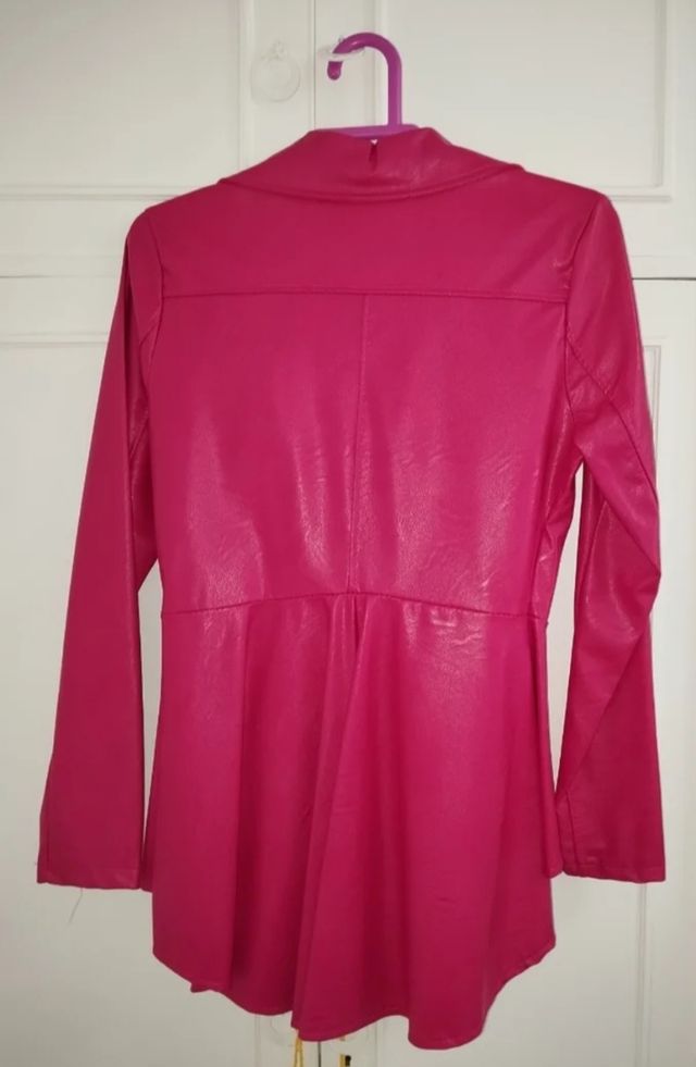 Chaqueta tipo biker fucsia S/M