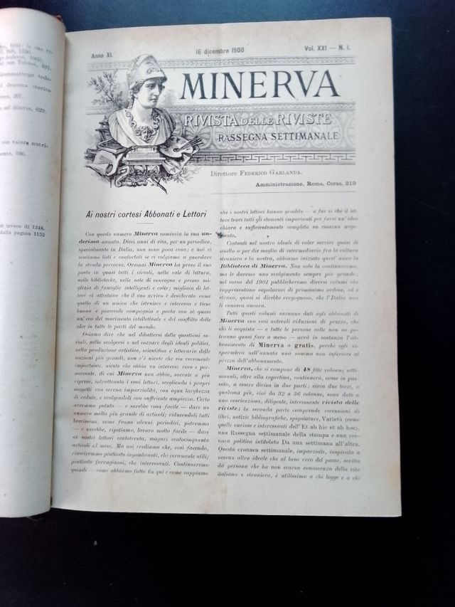 Minerva rivista delle riviste anno 1901 completo