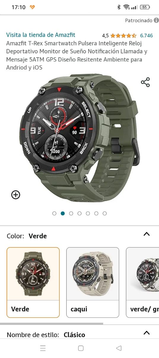 Correa para reloj Amazfit t-rex