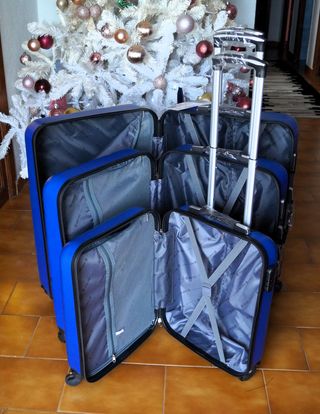 3 Maletas COLORES 8 Ruedas Giratorias