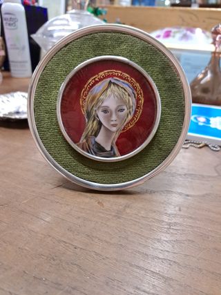 Marco plata con esmalte