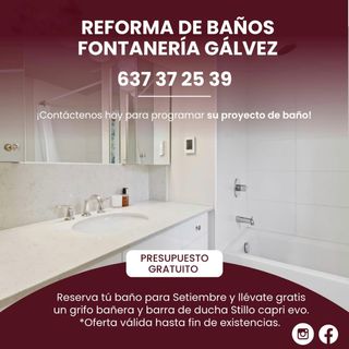 Fontanero reformas baños  