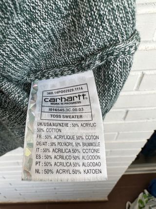 Sueter verde jaspeado CARHARTT talla M 