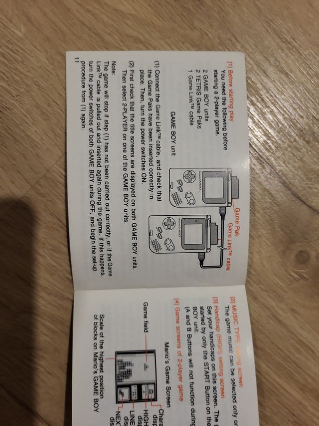 Manual Tetris Gameboy