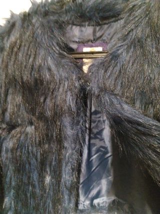 Abrigo outwear de pelo azul