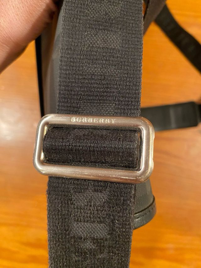 Bandolera original Burberry cuadros gris