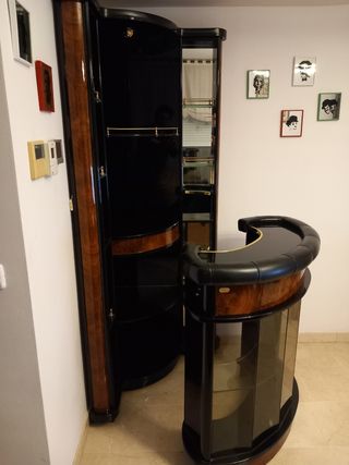 Mueble vitrina y barra bar para salón 