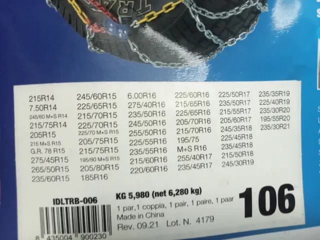 cadenas de nieve para autocaravana