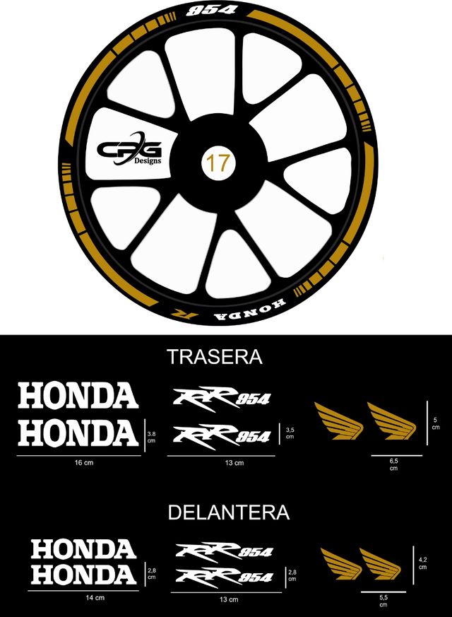 Pegatinas llantas CBR 954RR