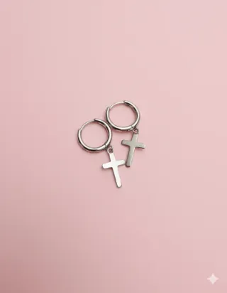 Pendientes aro Cruz