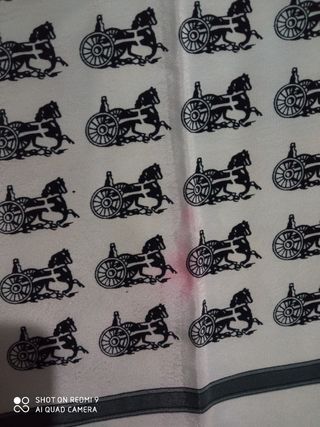 Pañuelo vintage con caballos  carré gri