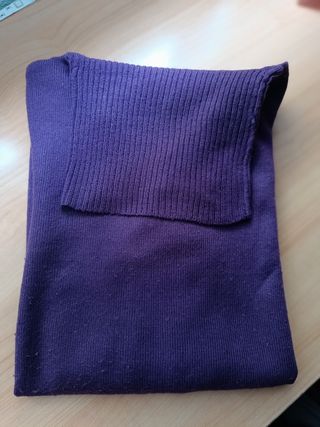 Jersey mujer cuello alto morado Talla  L 