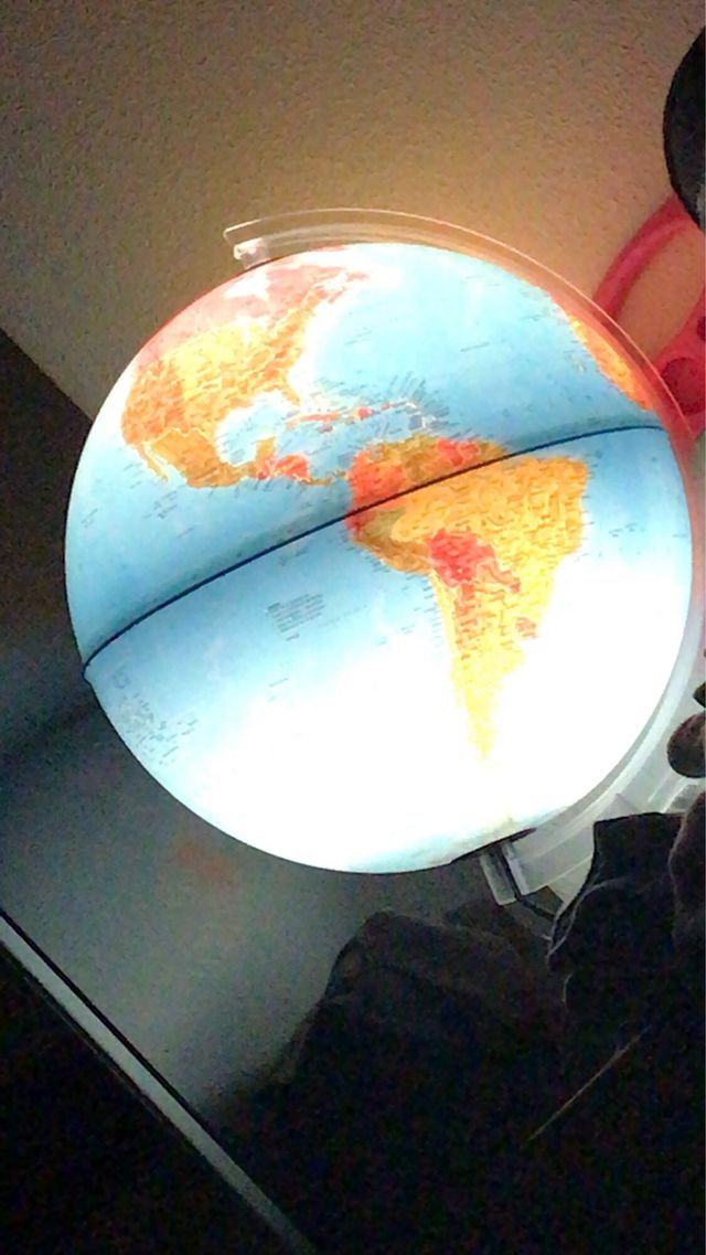 lampara “globo terraqueo”