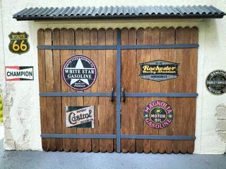 Maqueta garaje Harley Davidson.