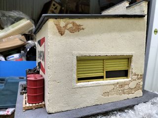 Maqueta garaje Harley Davidson.