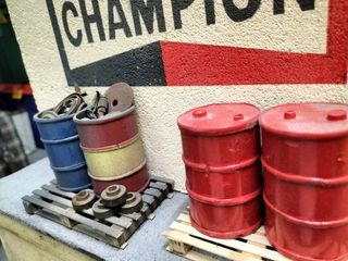 Maqueta garaje Harley Davidson.