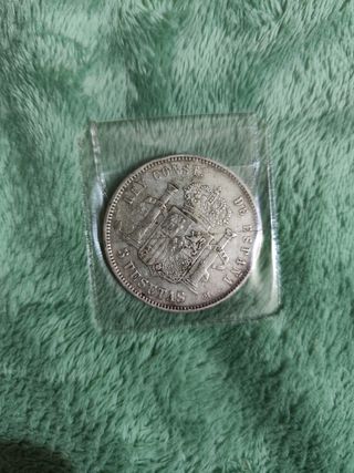 Moneda de 5 ptas 1892 Alfonso xiii
