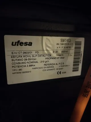 ESTUFA MOVIL GLP CATALÍTICA