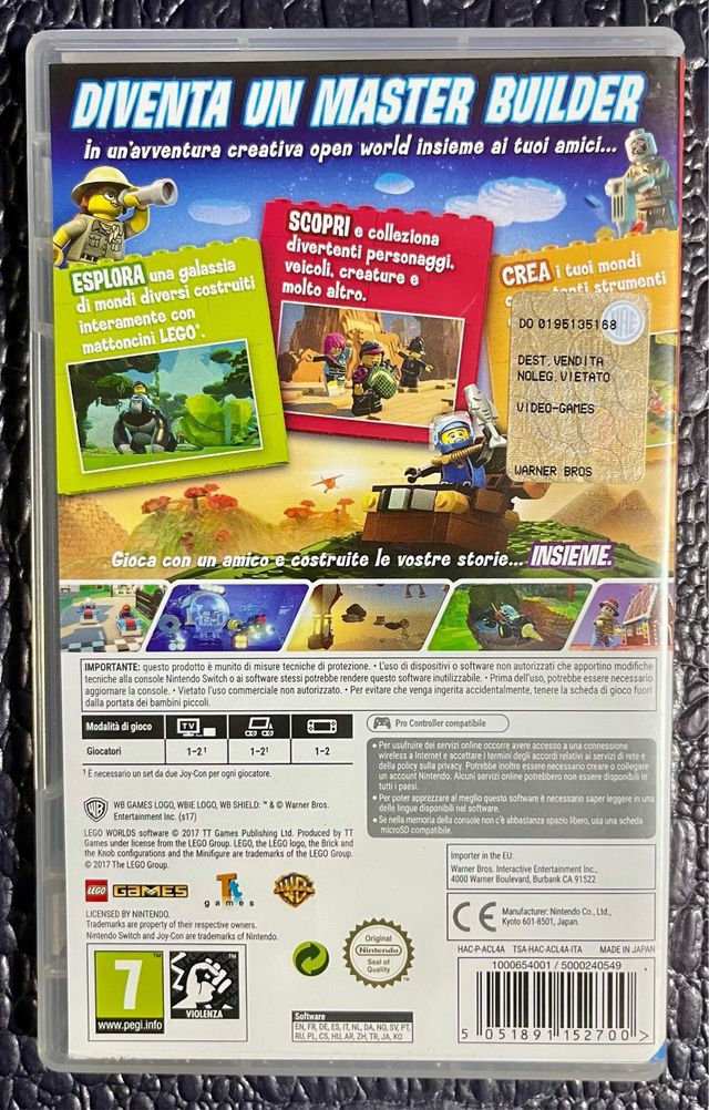 Box Nintendo Switch - LEGO WORLDS ( solo scatola )