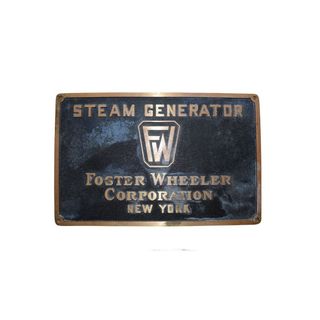 Placa Original Caldera Central Térmica de Carbón