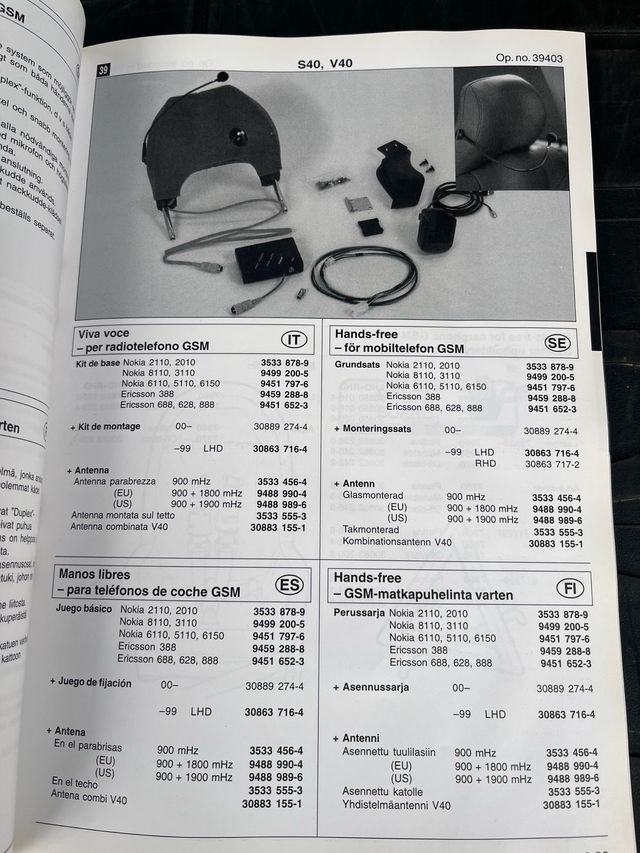 CATALOGO ACCESORIOS VOLVO S40 S60