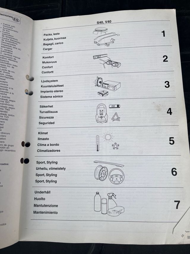 CATALOGO ACCESORIOS VOLVO S40 S60