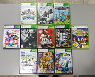 XBOX 360 S. 3 mandos. 10 juegos.