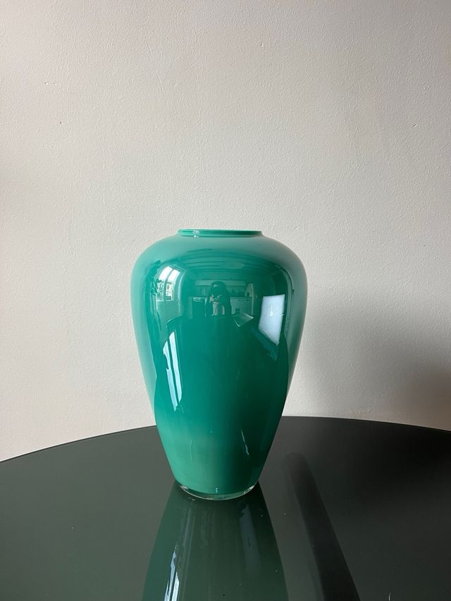 Vaso in vetro soffiato effetto specchio