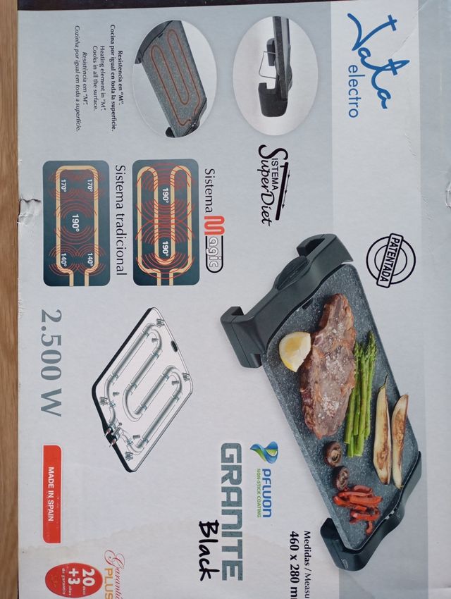 Plancha eléctrica Jata antiadherente NUEVA