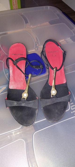Vendo zandalias con poco tacon