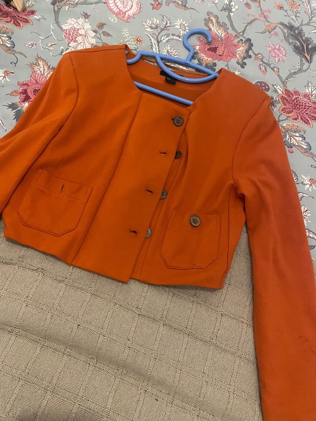 Chaquetilla corta naranja H&M