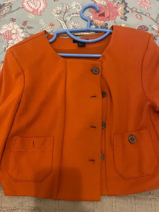 Chaquetilla corta naranja H&M