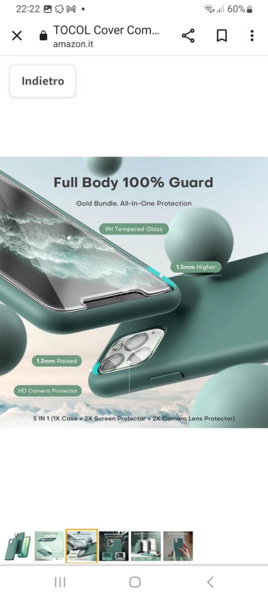 Custodia TOCOL 5 in 1 per iPhone11