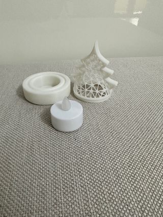 albero di natale con candela led