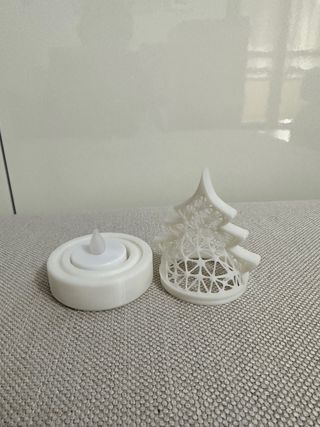 albero di natale con candela led