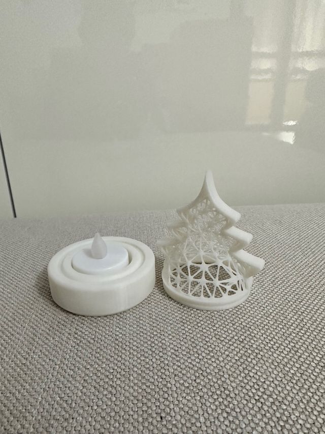 albero di natale con candela led