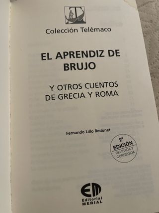Libro lectura.El aprendiz de brujo